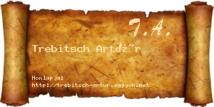 Trebitsch Artúr névjegykártya